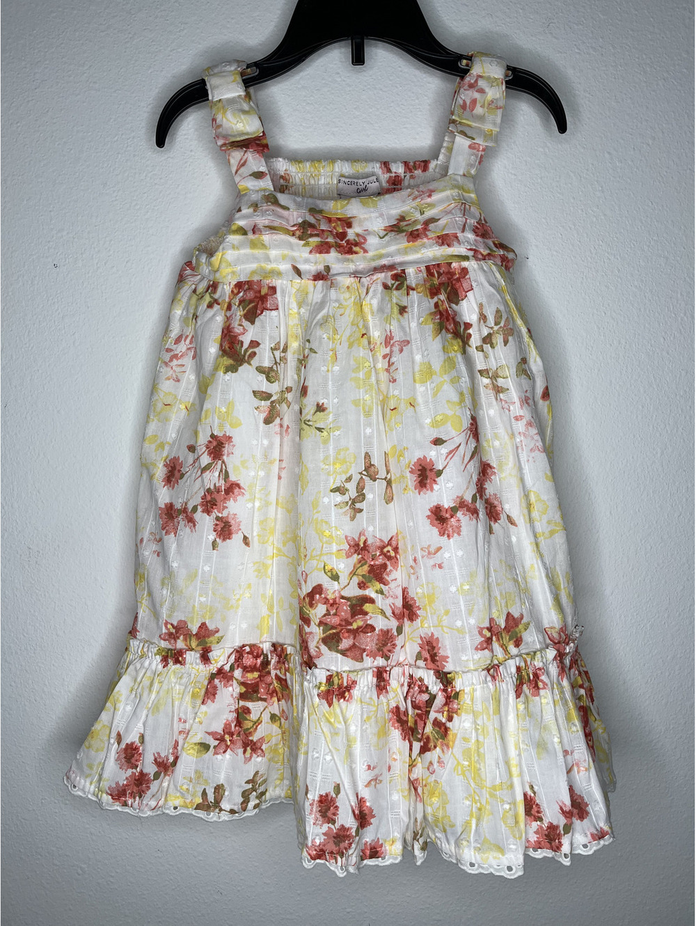 NWT Sincerely Jules Girl's White Floral Dress Size 5T